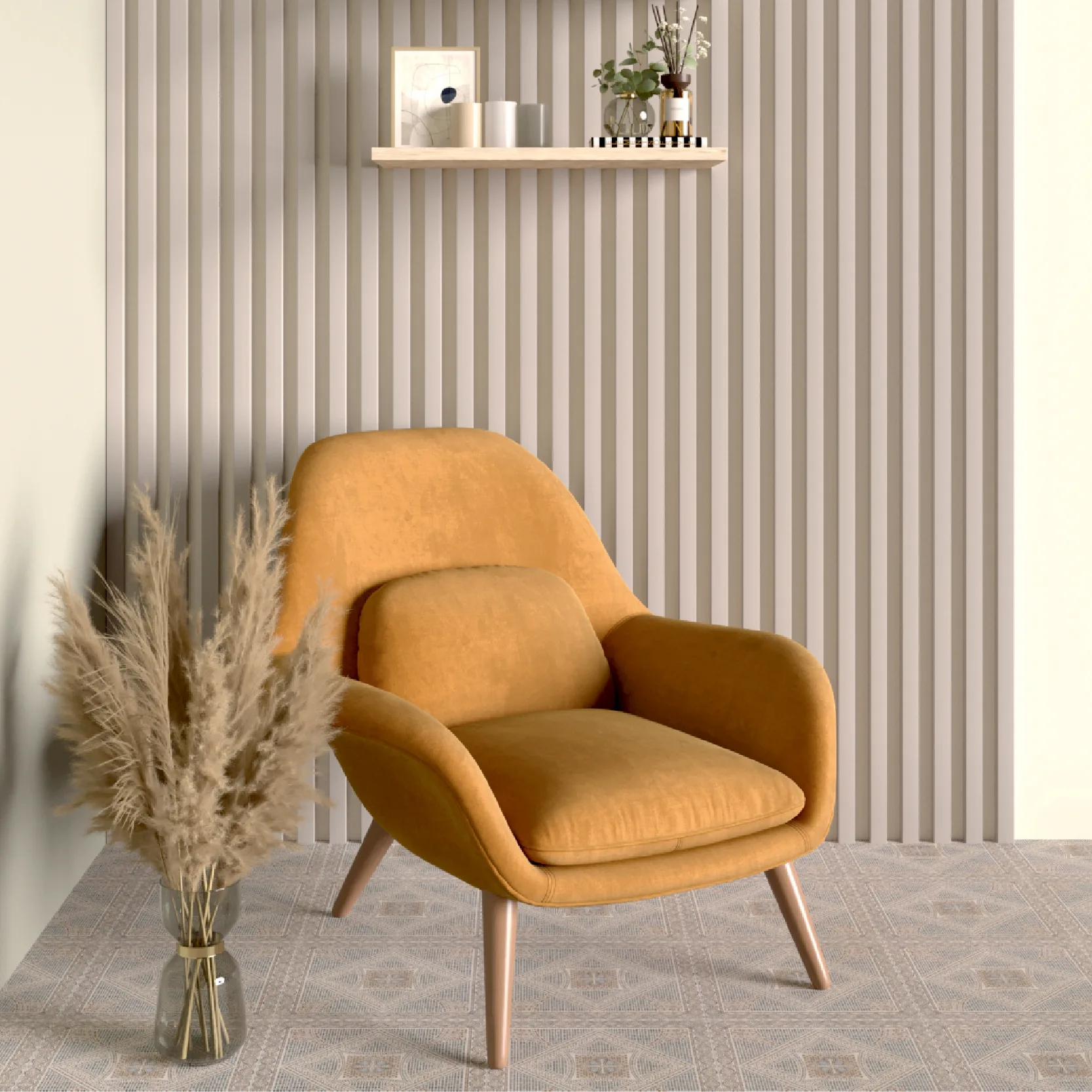 Cre8 Individual Slat Wall 1 MCW Cre8 Individual Slat Wall - Stone Grey - Main Image